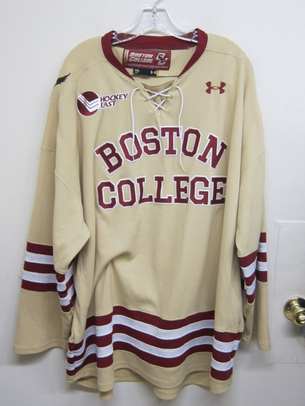 Boston College Eagles Under Armour Men's 3XL Maroon/Gold/White Hockey Jersey